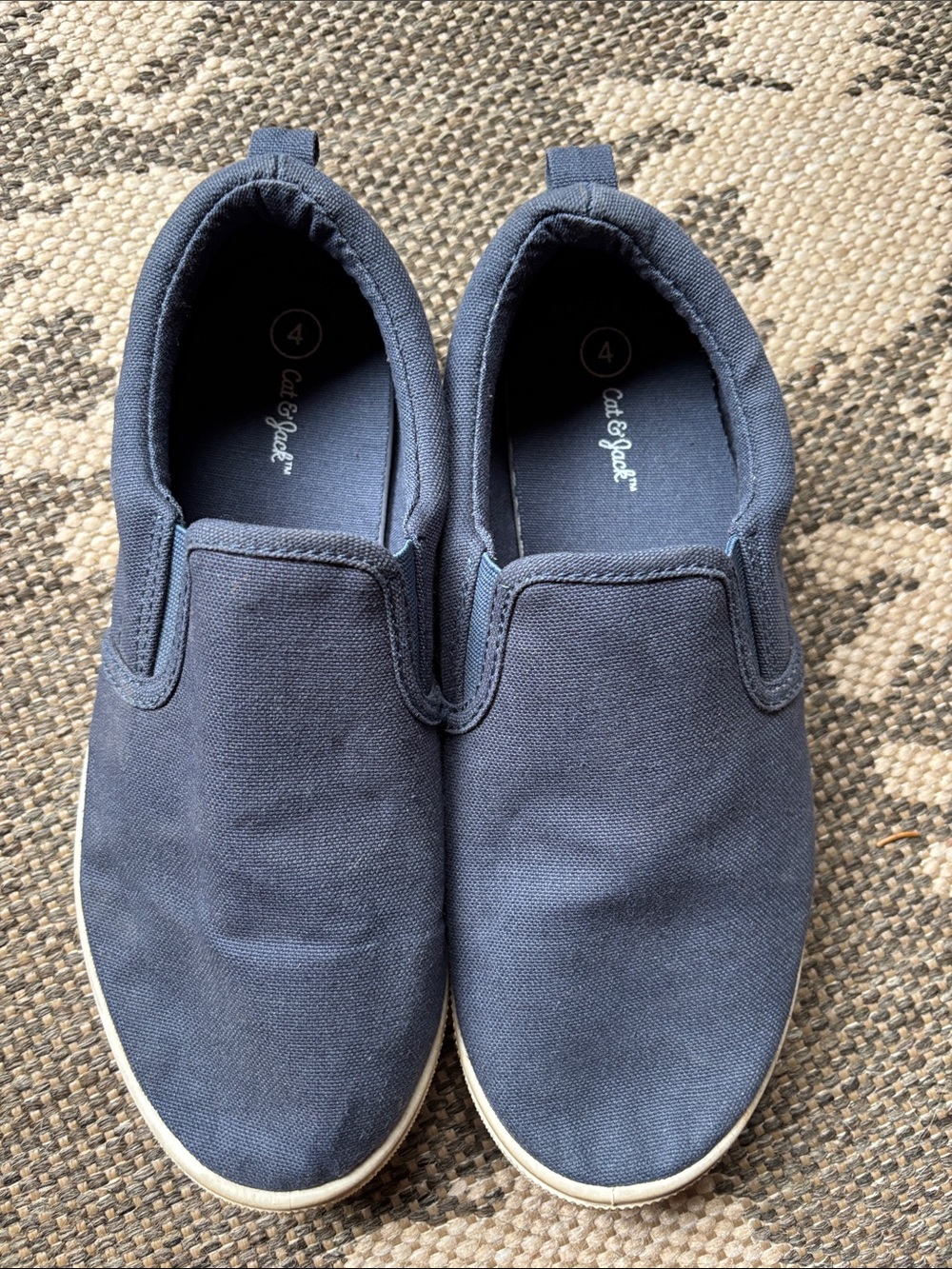 Cat & Jack Navy Slip-On Canvas Sneakers for Kids